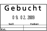 Abdruck: Reiner 510 Elektrostempel KT 003