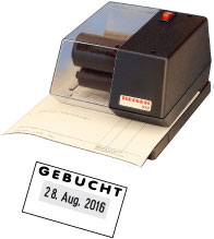 Elektrische Kontierungsstempel REINER 510 mit Datum