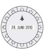 Abdruck: Datumstempel mit Uhrzeitplatte 2910/U1-12
