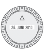 Abdruck: Datumstempel mit Uhrzeitplatte 2910/U1-24